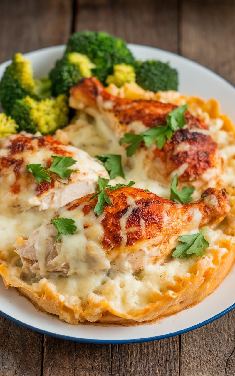 Keto-Rotisserie-Chicken-Alfredo-Bake-Recipe